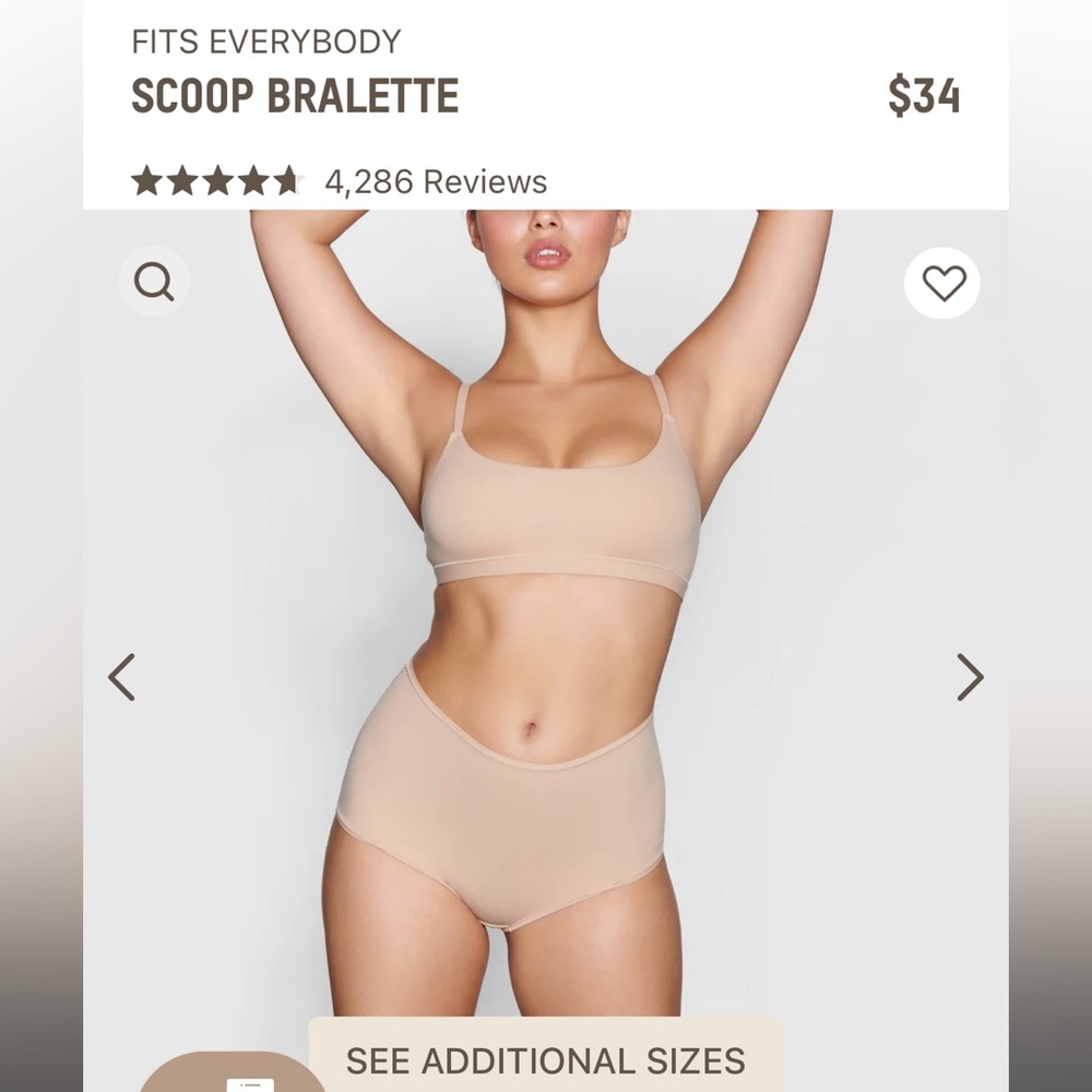 NWT Skims scoop neck bralette